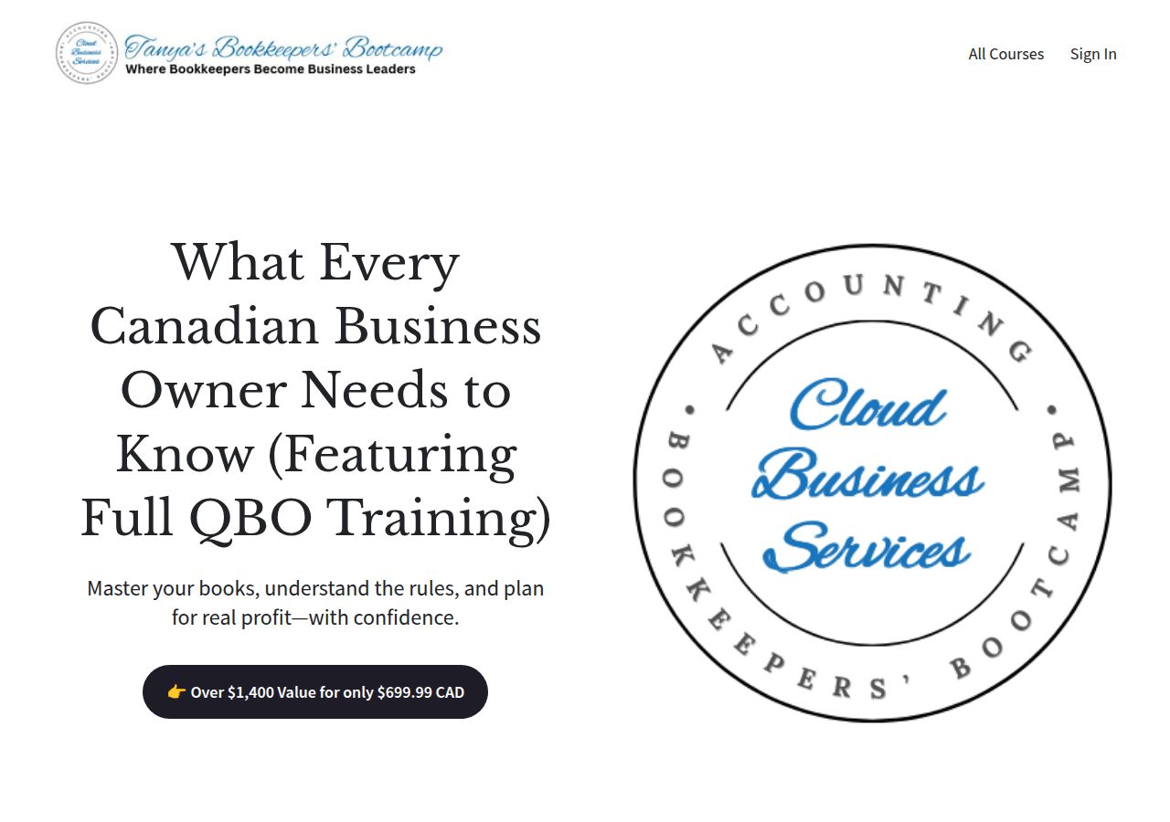 Screenshot of (CBS) Mastering Business Ownership with QuickBooks Online (For ... course page