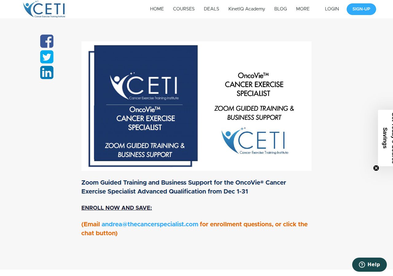 Screenshot of Zoom Guided Training & Business Support - DEC 1-31 2025 ... course page